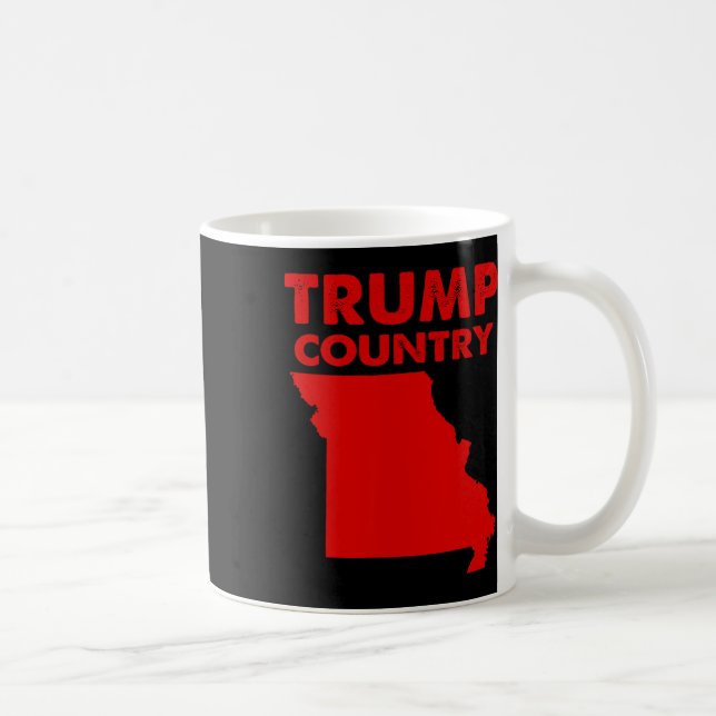 Taza De Café Mapa del estado rojo de Trump (Derecha)