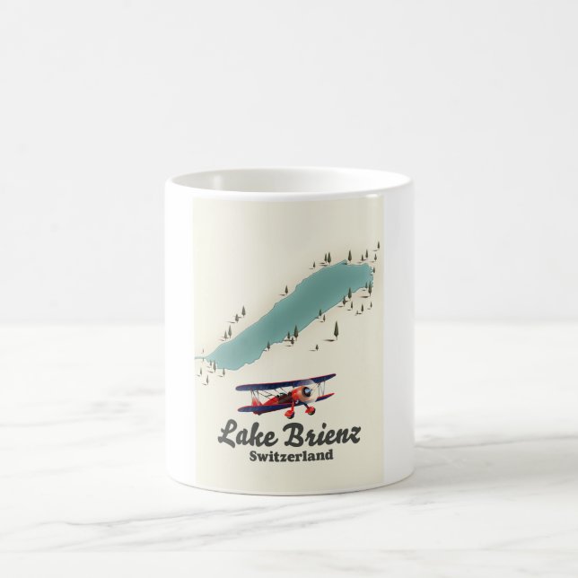 Taza De Café Mapa del lago Brienz Suiza (Centro)