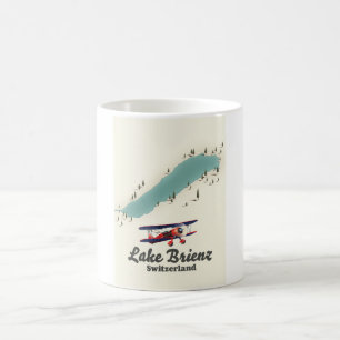 Taza De Café Mapa del lago de Brienz Suiza