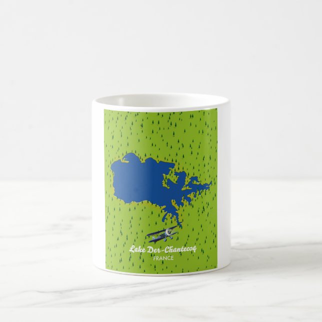 Taza De Café Mapa del lago Der chantecoq Francia (Centro)
