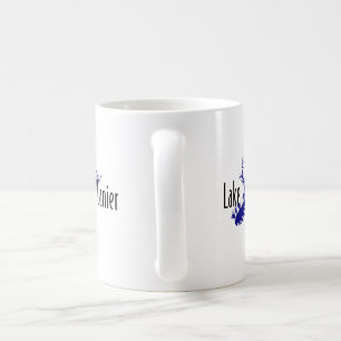 Taza De Café Mapa del lago Lanier Georgia Embarcaciones y pesca