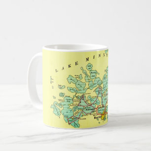 Taza De Café Mapa del lago Minnetonka