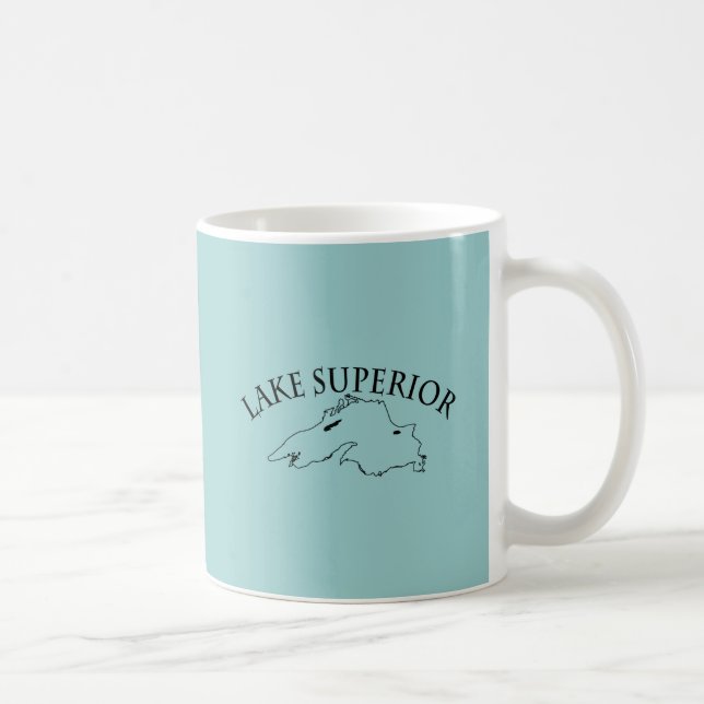 Taza De Café Mapa del lago Superior (Derecha)