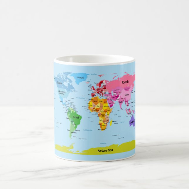 Taza De Café Mapa del mundo (Centro)