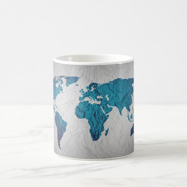 Taza De Café mapa del mundo (Centro)
