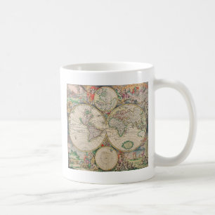 Taza De Café Mapa del Mundo Antiguo