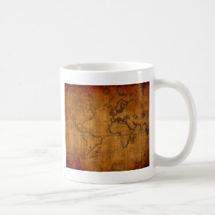 Taza De Café Mapa del mundo antiguo