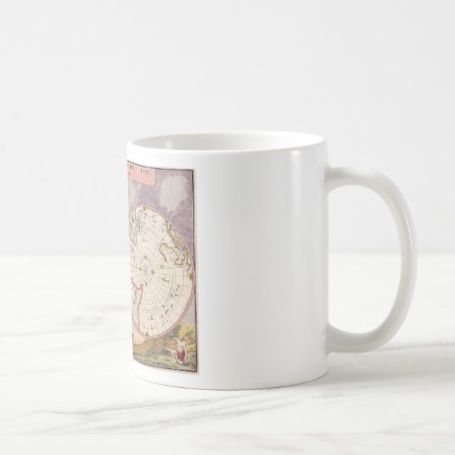 Taza De Café Mapa del Mundo Antiguo (Derecha)