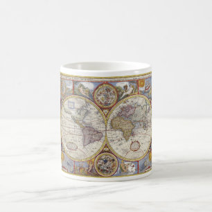 Taza De Café Mapa del mundo de 1626