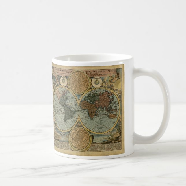 Taza De Café "Mapa del mundo de antes de 1716" (Derecha)
