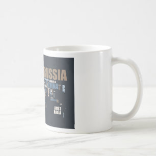 Taza De Café Mapa del mundo en palabras