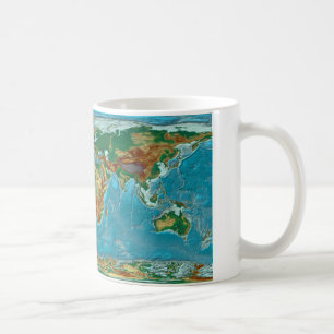 Taza De Café Mapa del mundo geográfico