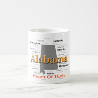 Taza De Café Mapa del orgullo de Alabama