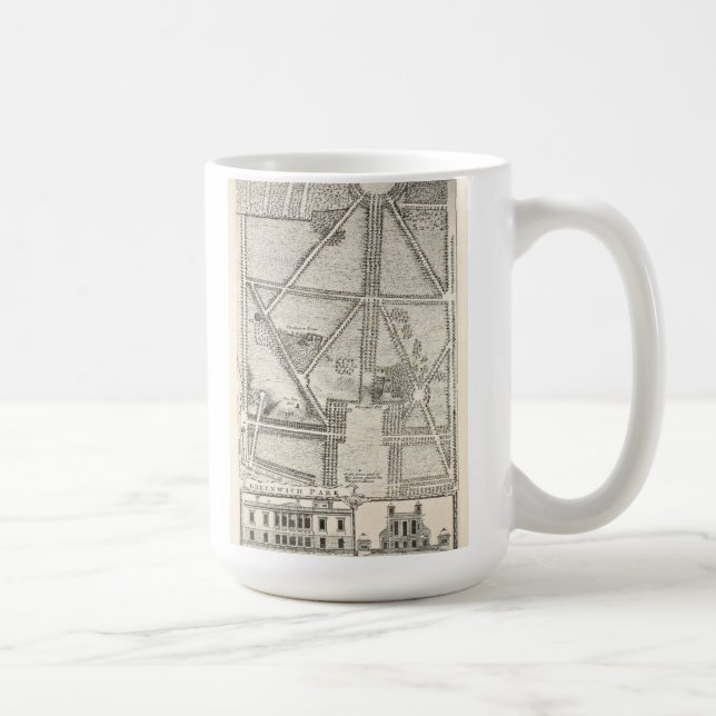 Taza De Café Mapa del parque de Greenwich (Derecha)