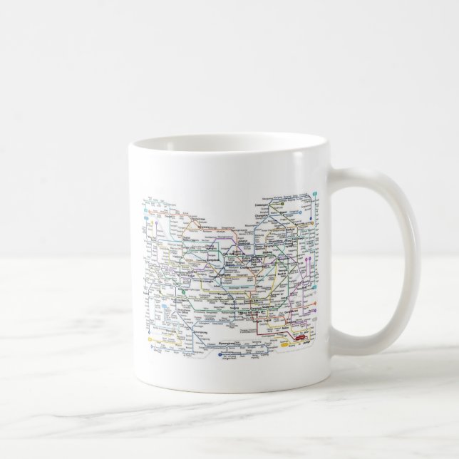 Taza De Café Mapa del subterráneo de Seul (Derecha)