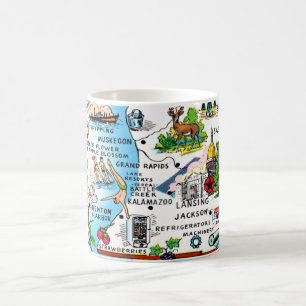 Taza De Café Mapa del sur de Michigan
