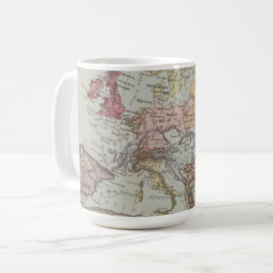 Taza De Café Mapa del vintage de Europa