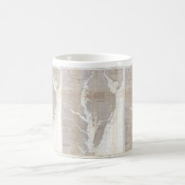 Taza De Café Mapa del vintage de la bahía de Chesapeake (1866)