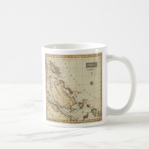 Taza De Café Mapa del vintage de las Bahamas (1823)