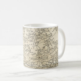 Taza De Café Mapa del vintage del dominio del regalo del viaje