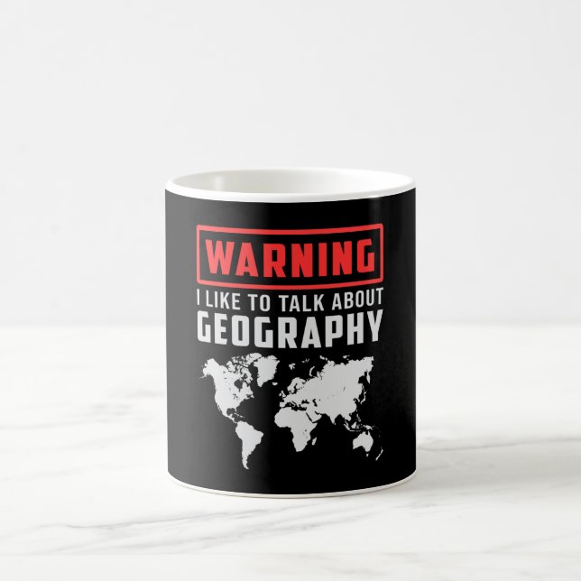 Taza De Café Mapa divertido de profesores de geografía continen (Centro)