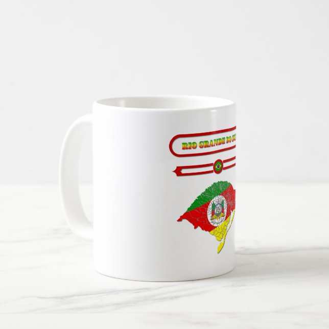 TAZA DE CAFÉ MAPA DO RIO GRANDE DO SUL. SAMER BRASIL (Anverso izquierdo)