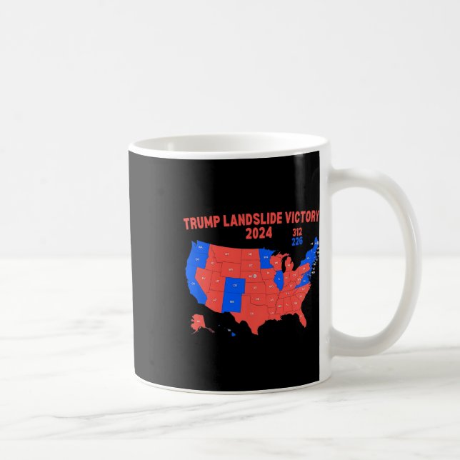 Taza De Café Mapa electoral de 2024 de Trump (Derecha)