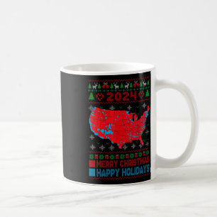 Taza De Café Mapa electoral de 2024: Navidades feos de Trump