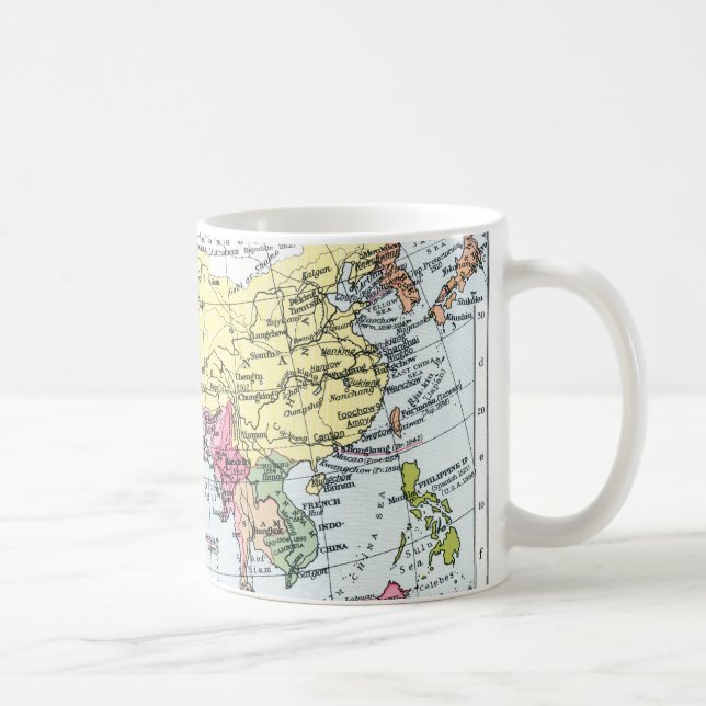 TAZA DE CAFÉ MAPA: EUROPA EN ASIA (Derecha)