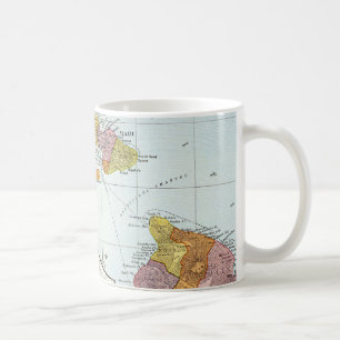 Taza De Café Mapa: Hawaii, 1905
