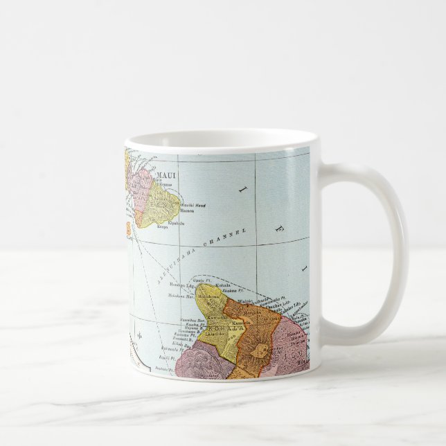 Taza De Café Mapa: Hawaii, 1905 (Derecha)