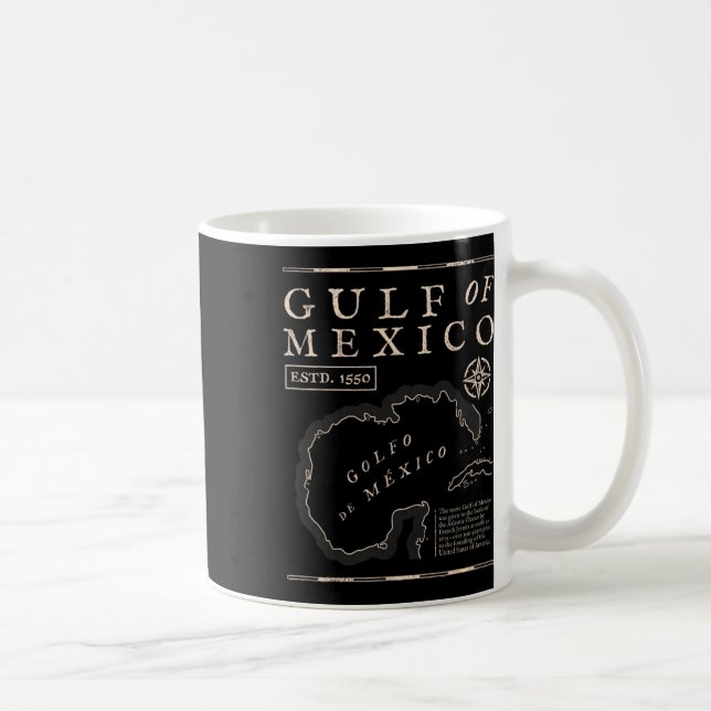 Taza De Café Mapa Histórico del Golfo de México 1672 (Derecha)