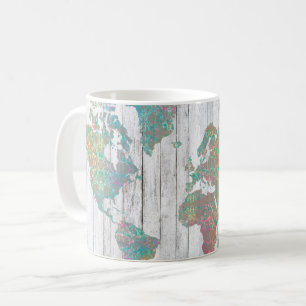 Taza De Café Mapa II del Boho