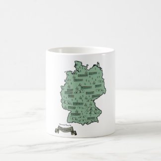 Taza De Café Mapa ilustrado de la época alemana