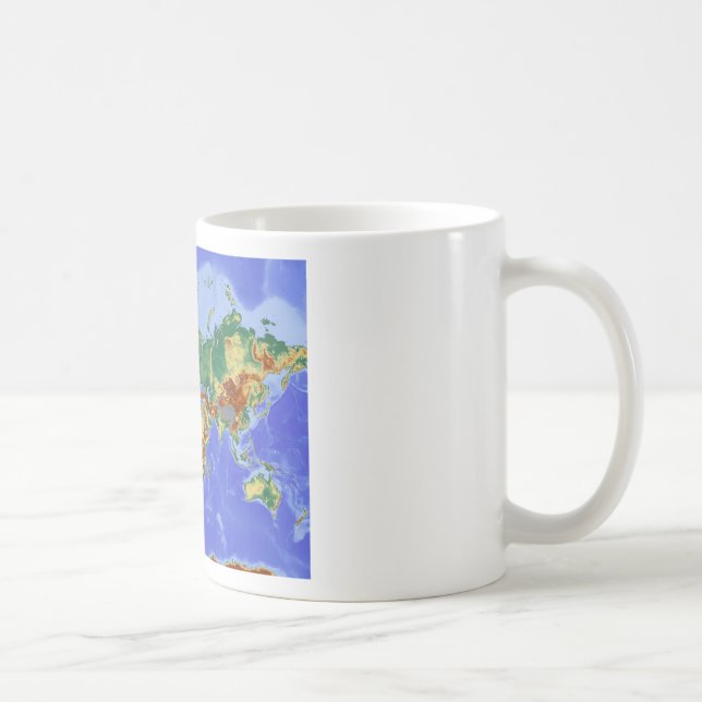 Taza De Café Mapa internacional de la geografía mundial (Derecha)