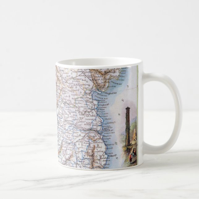 Taza De Café Mapa: Irlanda, 1851 (Derecha)