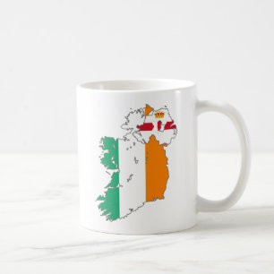 Taza De Café Mapa irlandés de la nación celta