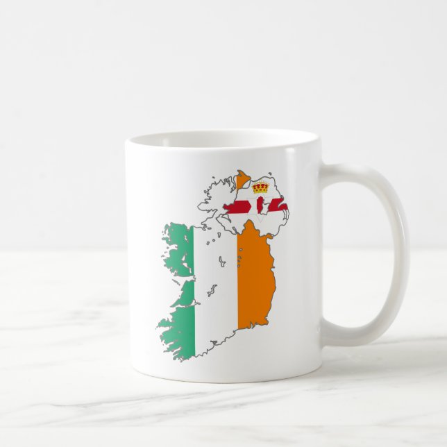 Taza De Café Mapa irlandés de la nación celta (Derecha)