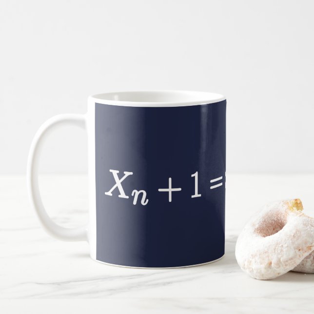 Taza De Café Mapa Logístico Ecuación Ciencia Mug Matemático (Con donut)