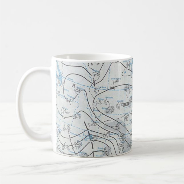 Taza De Café Mapa meteorológico nacional (Izquierda)