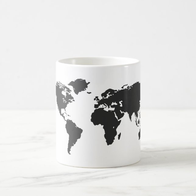 Taza De Café Mapa mundial (Centro)
