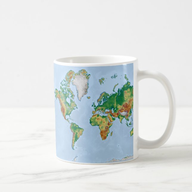 Taza De Café Mapa mundial (Derecha)
