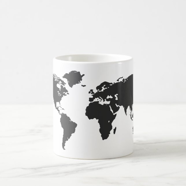 Taza De Café Mapa mundial (Centro)