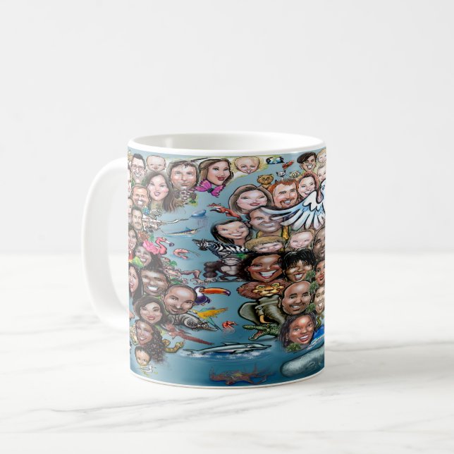 Taza De Café Mapa Mundial de la Paz (Anverso izquierdo)