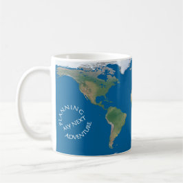 Taza De Café Mapa Mundial - Planeando Mi Próxima Aventura - Per