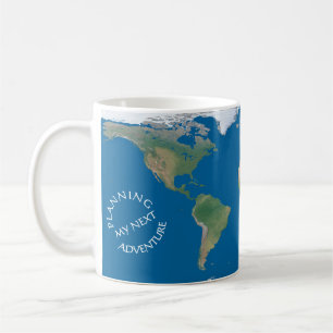Taza De Café Mapa Mundial - Planeando Mi Próxima Aventura - Per