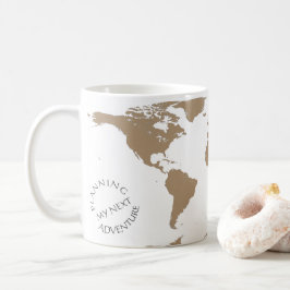 Taza De Café Mapa Mundial - Planeando Mi Próxima Aventura - Per