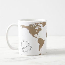 Taza De Café Mapa Mundial - Planeando Mi Próxima Aventura - Per
