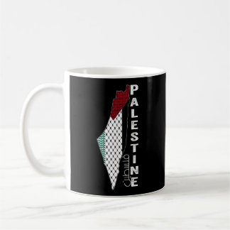 Taza De Café Mapa palestino Keffiyeh Patrones de la túnica Pale