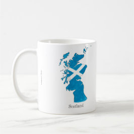 Taza De Café Mapa pintado de Escocia/Alba Mug gaélico escocés